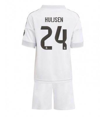 Real Madrid Dean Huijsen #24 Prima Maglia Bambino 2025-26 Manica Corta (+ Pantaloni corti)